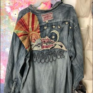 Magnolia pearl Woodstock denim long shirt